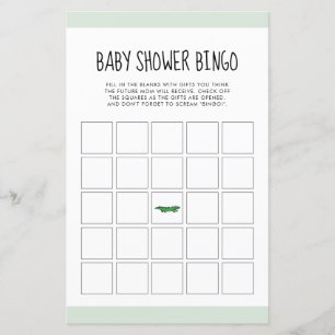 Cute tropical oerwoud Baby shower Bingo game