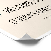 Cute tropical oerwoud Baby shower Welkom Poster (Hoek)