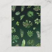 Cute Tropical Oerwoud Safari Animals Diaper Raffle Informatiekaartje (Achterkant)