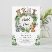 Cute Tropical Oerwoud Safari Wild Eén eerste verja Kaart (Staand voorkant)