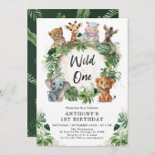 Cute Tropical Oerwoud Safari Wild Eén eerste verja Kaart (Voorkant / Achterkant)