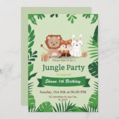 Cute Tropical Oerwoud Safari Wild Eén eerste verja Kaart (Voorkant / Achterkant)