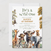 Cute Tropical Oerwoud Safari Wild Eén eerste verja Kaart (Voorkant)