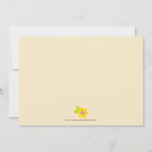 Cute tropical owl meiden dank je platte kaart (Achterkant)