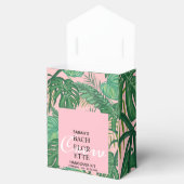 Cute Tropical Palm Pink Bachelorette Hangover Kit Bedankdoosjes (Geopend)