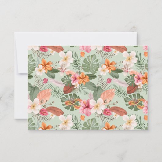 Cute Tropical Panda Kinder Photo Valentijn Card Notitiekaartje (Achterkant)