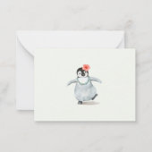 Cute Tropical Penguin Pink Baby shower Advice Notitiekaartje (Achterkant)