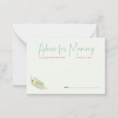 Cute Tropical Penguin Pink Baby shower Advice Notitiekaartje (Voorkant)