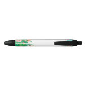 Cute Tropical Pink Flamingo Watermelon Zwarte Inkt Pen (Achterkant)