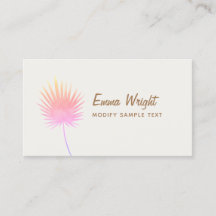 Cute Tropical Pink Waterverf Palm Branch