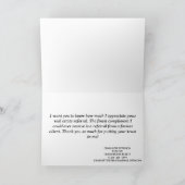 Cute Tropical Reference Real Estate Bedankkaart (Binnen)