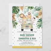 Cute Tropical Safari Oerwoud Animals Baby shower Kaart (Voorkant)