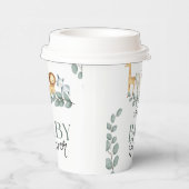 Cute Tropical Safari Wild Animals Oerwoud Greenery Papieren Bekers (Rechts)