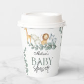 Cute Tropical Safari Wild Animals Oerwoud Greenery Papieren Bekers (Voorkant)