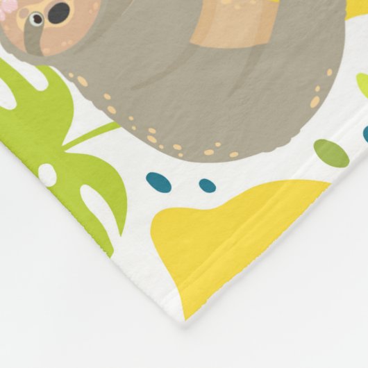 Cute Tropical Slots Fleece Blanket (Hoek)