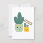 Cute Tropical Succulent Houseplant Smile Kaart (Voorkant)