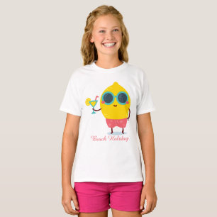 Cute Tropical Summer Beach vakantie Lemon Funny T-shirt