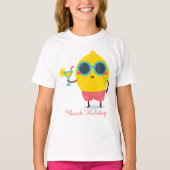 Cute Tropical Summer Beach vakantie Lemon Funny T-shirt (Voorkant)