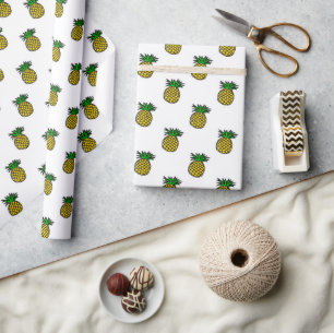 Cute Tropical Summer werkt ananas Pattern Cadeaupapier