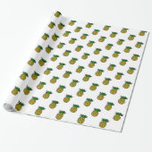 Cute Tropical Summer werkt ananas Pattern Cadeaupapier (Uitgerold)
