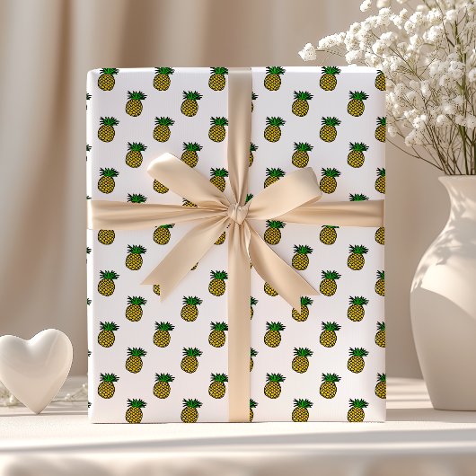 Cute Tropical Summer werkt ananas Pattern Cadeaupapier