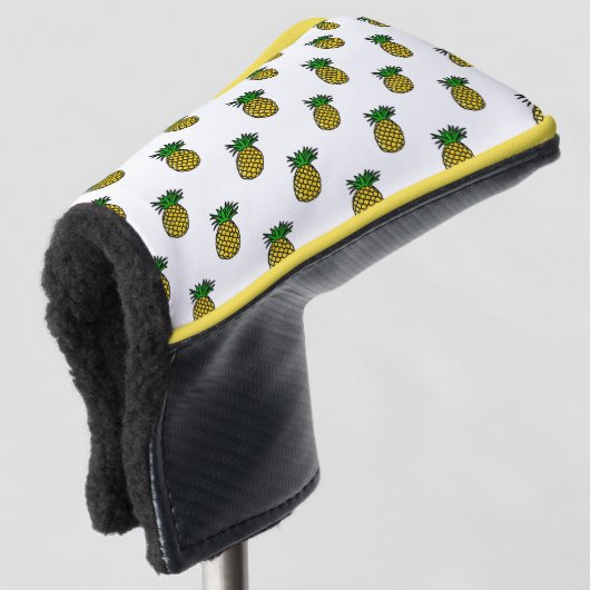 Cute Tropical Summer werkt ananas Pattern Golfheadcover (3/4 voorkant)