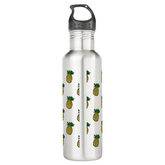 Cute Tropical Summer werkt ananas Pattern Waterfles (Achterkant)
