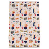 Cute Tropical Swim Vrijgezellenfeest Gift Bag Medium Cadeauzakje (Achterkant)