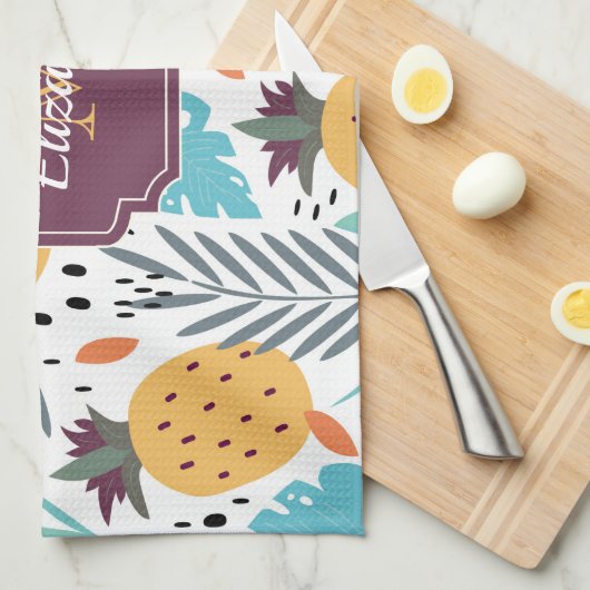 Cute Tropical Theedoek (Quarter Fold)