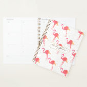 Cute Tropical Waterverf Flamingo Gold Sparkles Planner (Display)