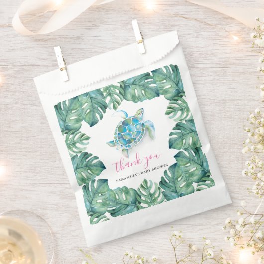 Cute Tropical Waterverf Zee Turtle GifT Bedankzakje (Geknipt)