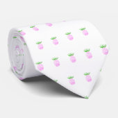 Cute Tropische Roze Ananas Patroon Stropdas (Opgerold)