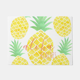 Cute Tropische Waterverf Ananas Aloha Beaches Deurmat