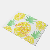 Cute Tropische Waterverf Ananas Aloha Beaches Deurmat (Schuin)