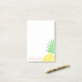 Cute Tropische Waterverf Ananas Aloha Beaches Post-it® Notes (Op bureau)