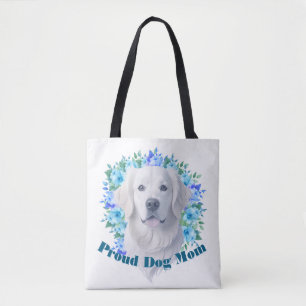 Cute trotse hondenmoeder boodschappentas tote bag