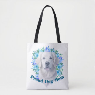 Cute trotse hondenmoeder boodschappentas tote bag