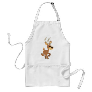 Cute Trotting Cartoon Deer Apron Standaard Schort