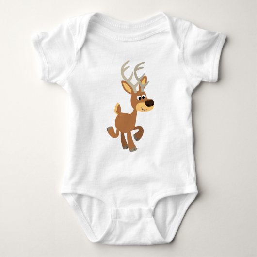 Cute Trotting Cartoon Deer Baby Apparel Romper (Voorkant)