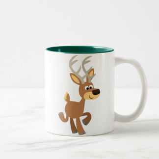 Cute Trotting Cartoon Deer Mok