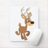 Cute Trotting Cartoon Deer Mousepad Muismat (Met muis)
