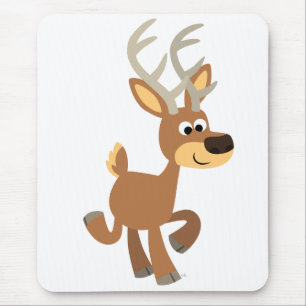 Cute Trotting Cartoon Deer Mousepad Muismat