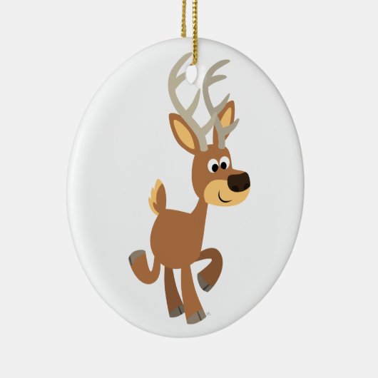 Cute Trotting Cartoon Deer Ornament (Rechts)