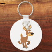 Cute Trotting Cartoon Deer Sleutelhanger (Voorkant)
