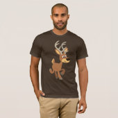 Cute Trotting Cartoon Deer T-Shirt (Voorkant volledig)