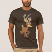 Cute Trotting Cartoon Deer T-Shirt (Voorkant)