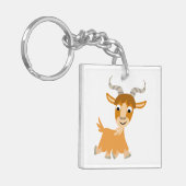 Cute Trotting Cartoon Goat AcrylSleutelhanger Sleutelhanger (Voorkant Links)