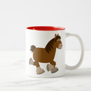 Cute Trotting Cartoon Shire Horse Mok