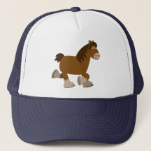 Cute Trotting Cartoon Shire Horse Pet