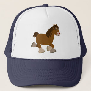 Cute Trotting Cartoon Shire Horse Pet